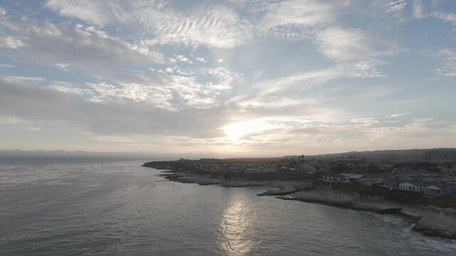 Santa Cruz Foggy Sunset Sky RAW Drone Timelapse for Color Grading
