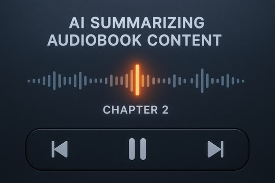 AI summarizing audiobook content for social impact enhances listening experience with smart technology and efficient audio control interface