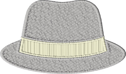 Colorful Classic Hat Embroidery Design