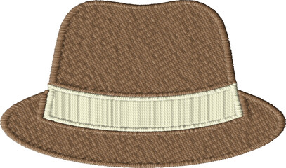 Colorful Classic Hat Embroidery Design