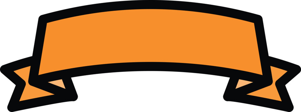 a simple orange ribbon banner
