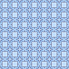 Blue Porcelain Indigo Dreams geometric seamless pattern