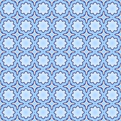 Blue Porcelain Indigo Dreams geometric seamless pattern