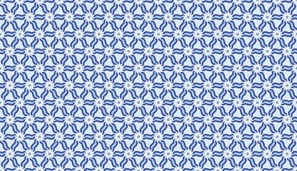 Blue Porcelain Indigo Dreams geometric seamless pattern