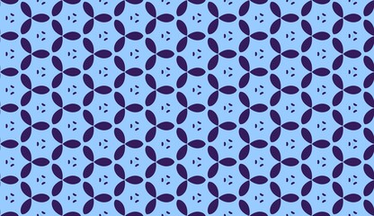 Blue Porcelain Indigo Dreams geometric seamless pattern