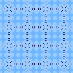 Blue Porcelain Indigo Dreams geometric seamless pattern