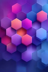 Modern gradient hexagon pattern with vibrant purple and pink tones