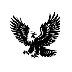 Flying Majestic Eagle Vector Design