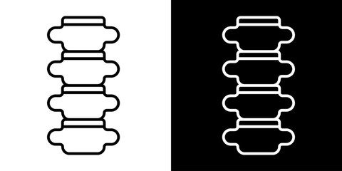 Lumbar Spine Icon Medical Illustration of Vertebrae
