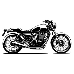 motorcycle on white background