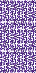 Fototapeta premium Violet Pop Chic & Playful geometric seamless pattern