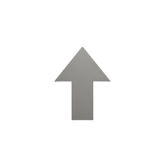 Gray Arrow Pointing Upward Simple Vector Icon Symbol for Growth and Progress Success Concept