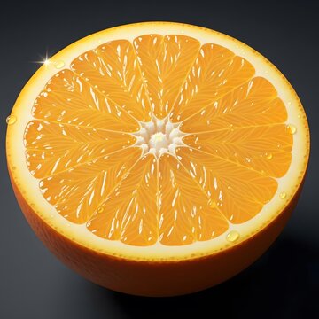 Slice of Orange on Dark background