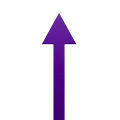 Fototapeta premium Purple Arrow Pointing Upward Success Growth Progress Achievement Business Direction Positive Trend Concept