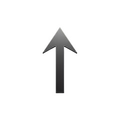 Fototapeta premium Silver Up Arrow Icon Isolated on Black Background for Business and Marketing Use