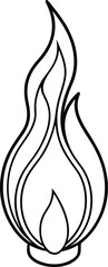 Elegant Candle Flame Vector Design.