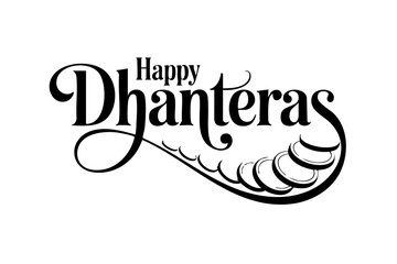 Happy Dhanteras festive typography