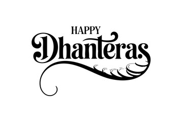Happy Dhanteras festive typography