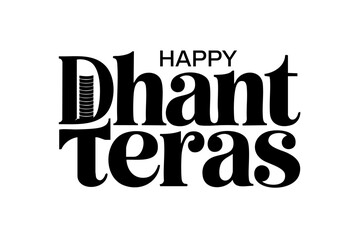 Happy Dhanteras festive typography