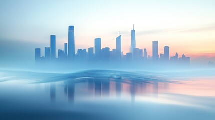 Obraz premium City Skyline at Dusk: