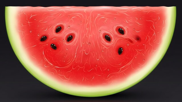 Slices of watermelon on Dark Background