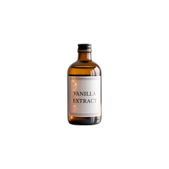 Amber Glass Bottle of Vanilla Extract flavoring ingredient