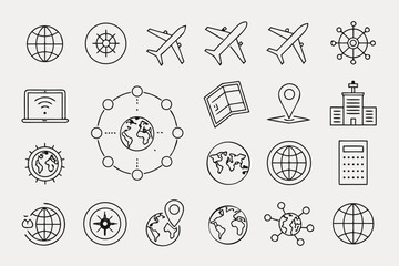 set of icons for education