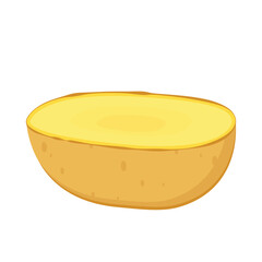 Baked potato with melted butter and herbs. Vector illustration cartoon flat icon isolated on white. Potato roasted.