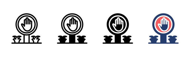 Stop Sign icon sheet multiple style collection