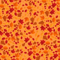Autumn background with leaves golden yellow. fall concept,For wallpaper, postcards, greeting cards, website pages, banners, online sales. Vector illustration