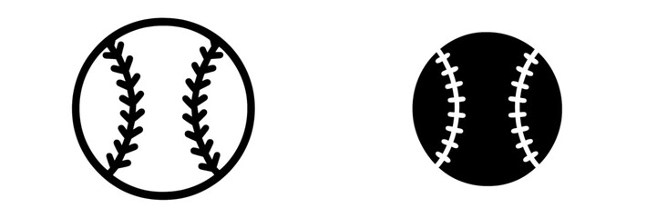 Vector illustration of baseballs in different styles and colors