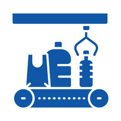 Plastics manufacturing color flat icon for digital and print projects.PFAS product