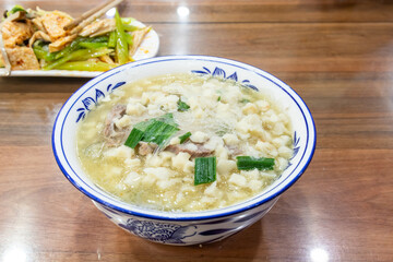 Mutton pao Mo, a delicacy from Xi 'an, Shaanxi Province, China