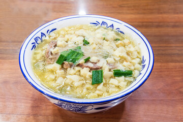 Mutton pao Mo, a delicacy from Xi 'an, Shaanxi Province, China
