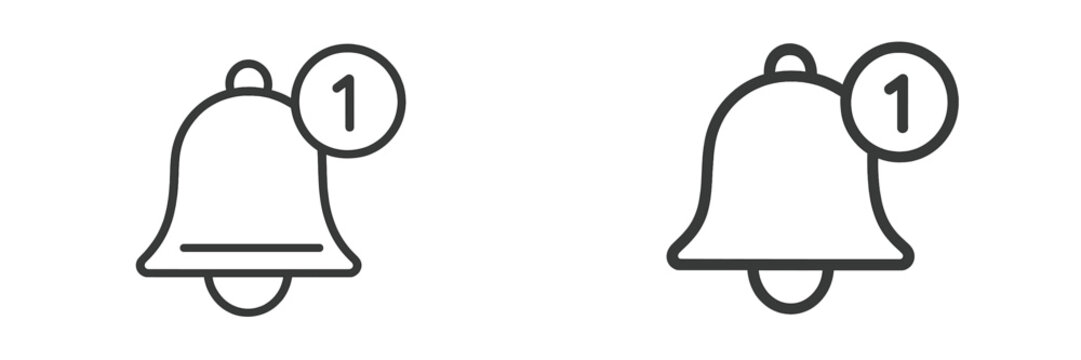 Notification icons for alerts and reminders in clean design