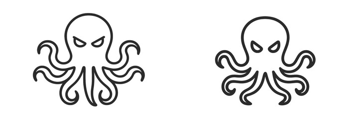 Stylized octopus vector illustration for marine-themed designs
