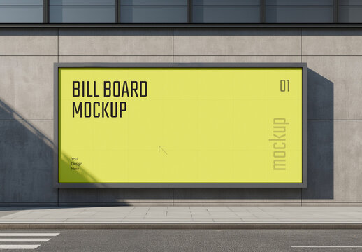 Urban Street Wall Billboard Mockup Template