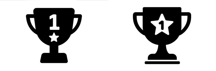 Trophies representing winners in competition or achievement