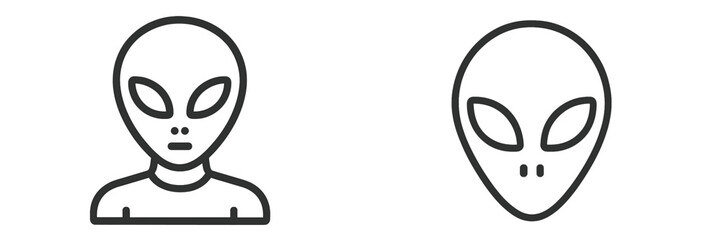 Unique vector illustration of two alien characters in simple design