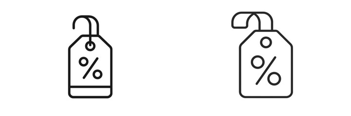 Vector illustration of discount tags on a plain background