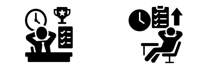 Business success and productivity in vector format illustration