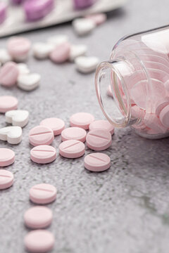 Variety of medicines and drugs.Medicine and healthcare concept.Variety of medicines and drugs.Medicine and healthcare concept.Pill for the prescription and treatment various diseases chemistry