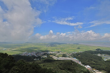 Naklejka premium A Stunning Summer View of Hwagae Garden on Ganghwado Island 01
