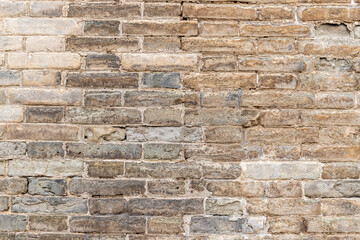The ancient wall of the Bell Tower in Xi 'an City, Shaanxi Province, China