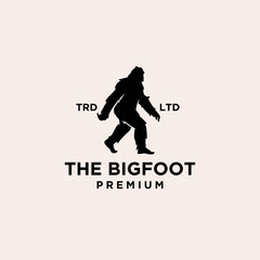 Premium Big foot yeti vector black logo icon design