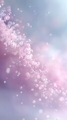 Delicate Pink And Purple Light Orbs Floating In Soft Gradient Background