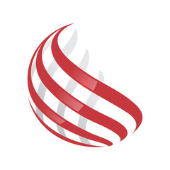 3d circle sphere abstract businnes vector logo