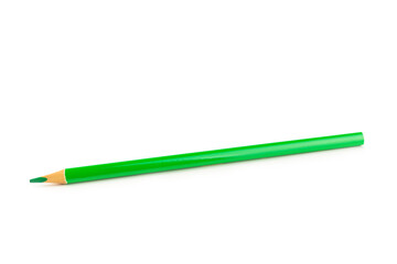 Colored pencils isolated on white background. Equipment for coloring. Stationery for creativity.Back to school. Flatlay. Children's Creativity and Education. Rainbow.