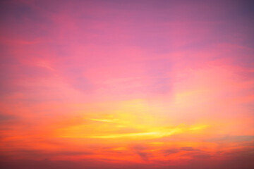 Beautiful , luxury soft gradient orange gold clouds and sunlight on the blue sky perfect for the background, take in evening,Twilight, Large size, high definition landscape photo