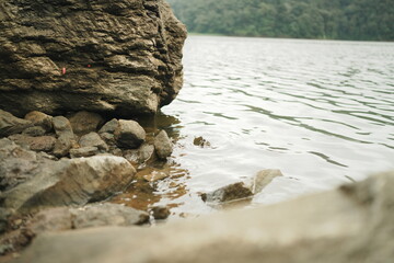 rocks in the lake